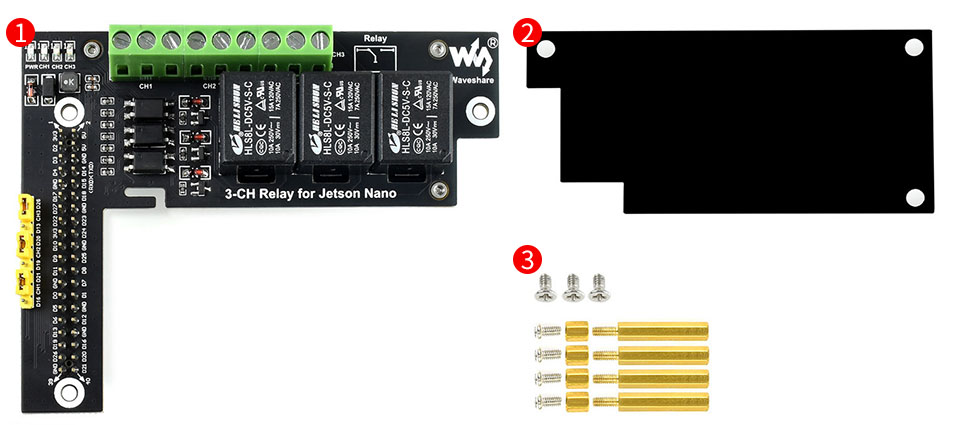 Jetson Nano 继电器扩展板配件清单