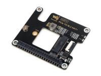 树莓派5 PCIe转M.2转接板 PI5专用转接板 NVMe协议M.2接口硬盘 高速读写 HAT+标准