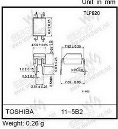 TLP620 TLP620-1 P620 PDF Datasheet 中文资料下载