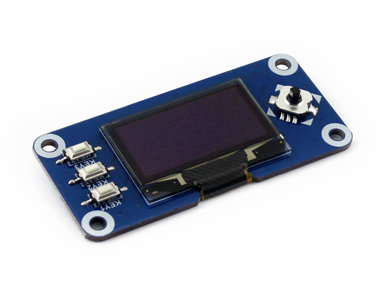 树莓派1.3寸OLED 蓝色 显示屏 扩展板 128x64分辨率