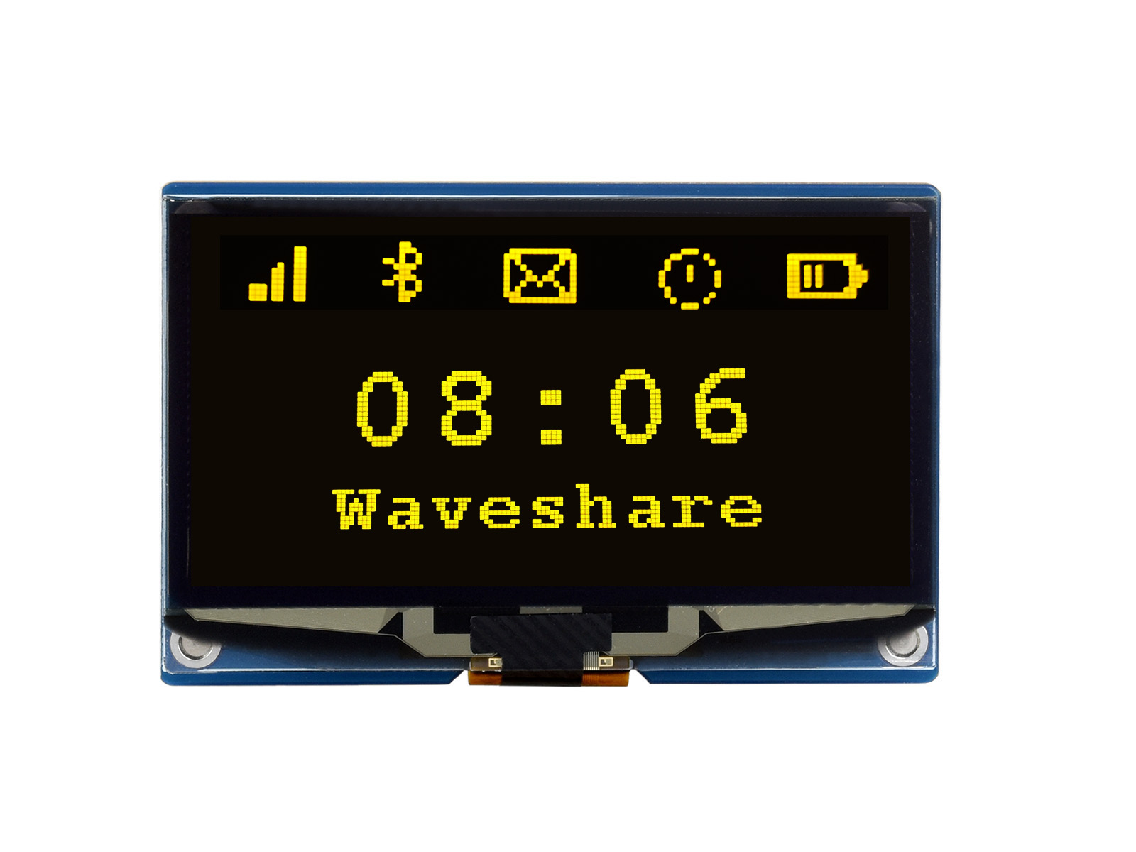 2.42寸OLED模块 128×64分辨率 SPI/I2C通信 黄色显示屏