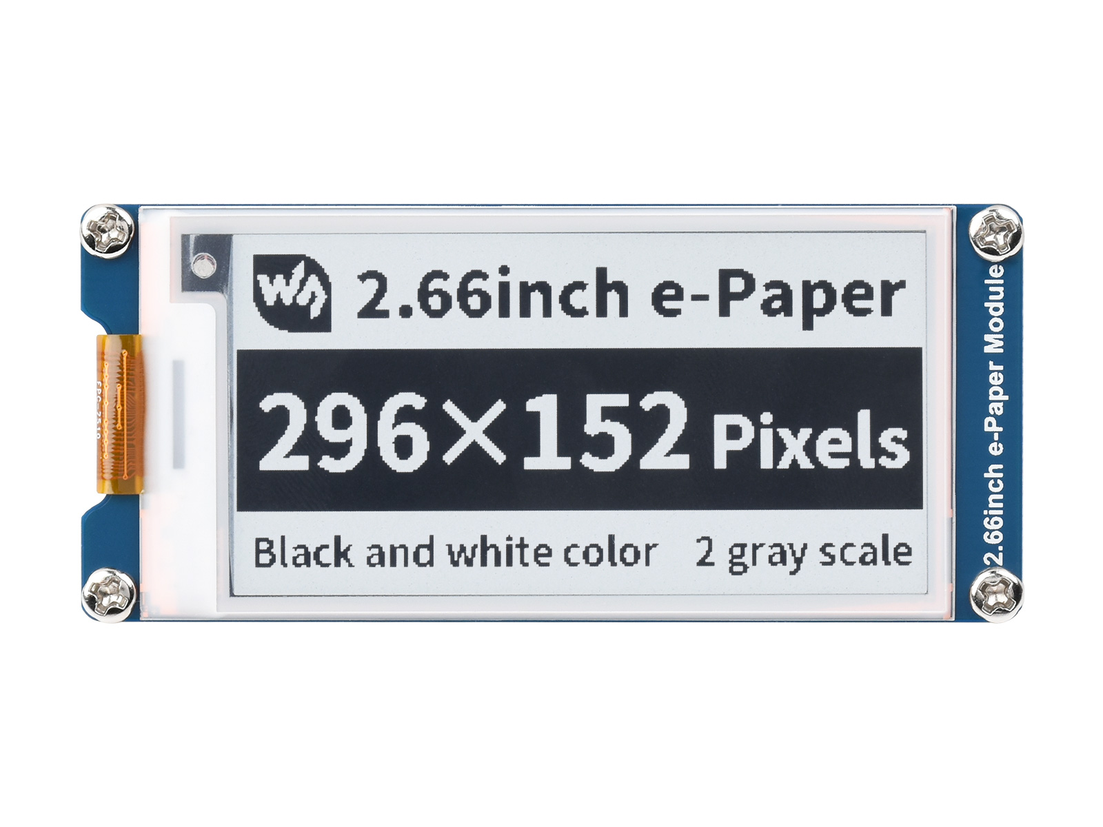 2.66寸e-Paper电子墨水屏模块296×152像素 SPI通信
