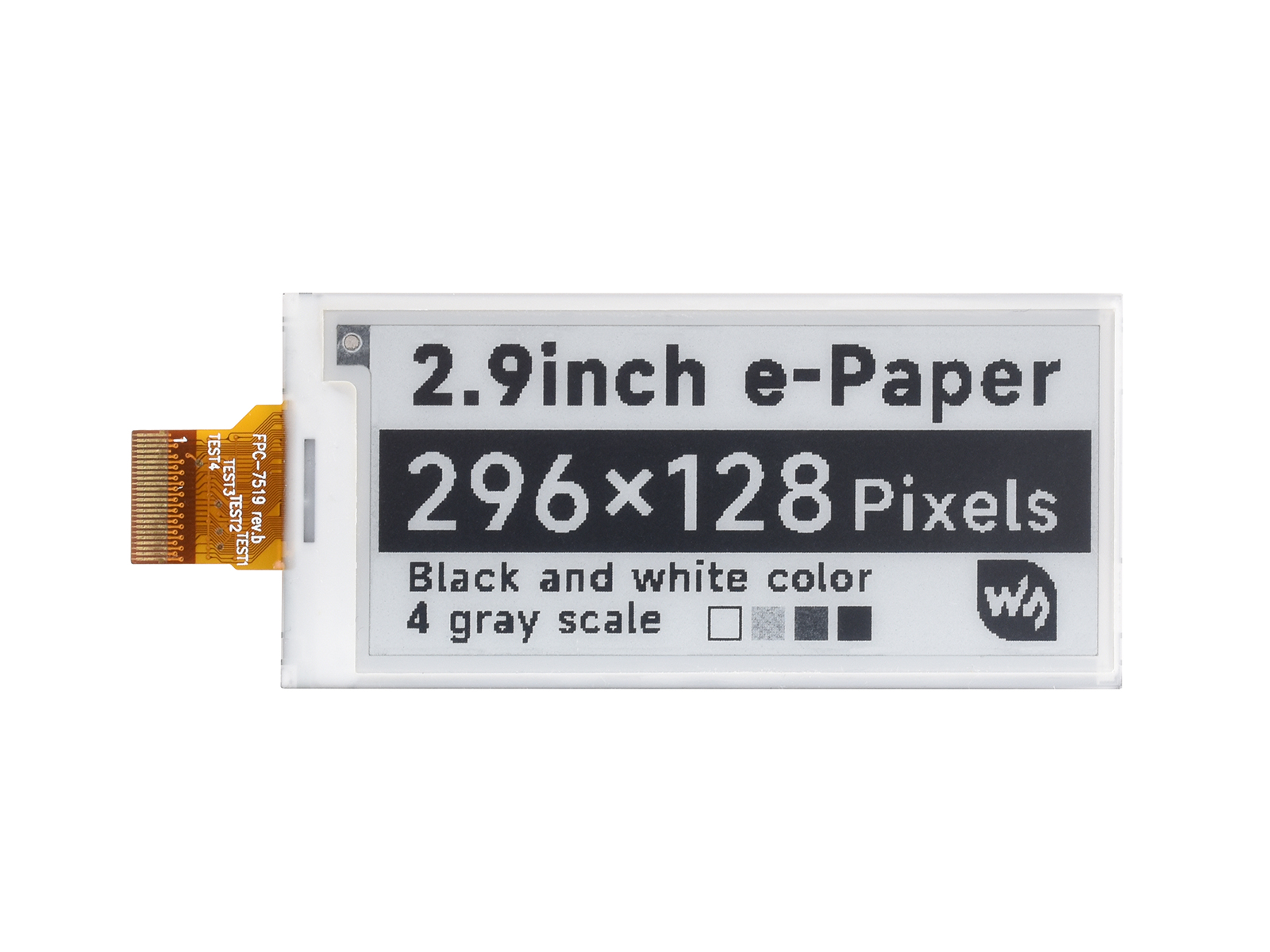 2.9寸电子墨水屏裸屏 296x128分辨率 黑白