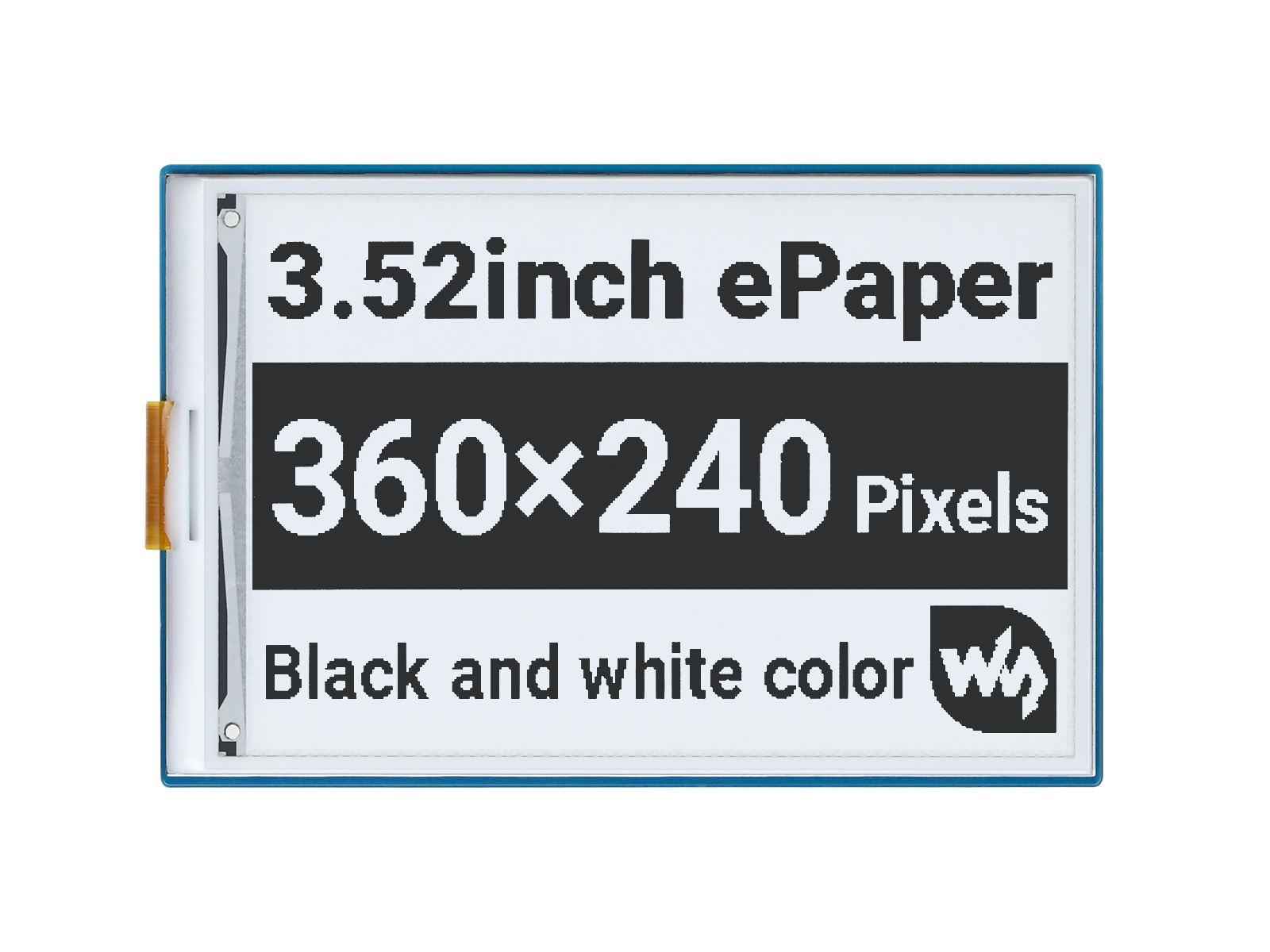 3.52寸e-Paper电子墨水屏模块 360×240像素 SPI通信