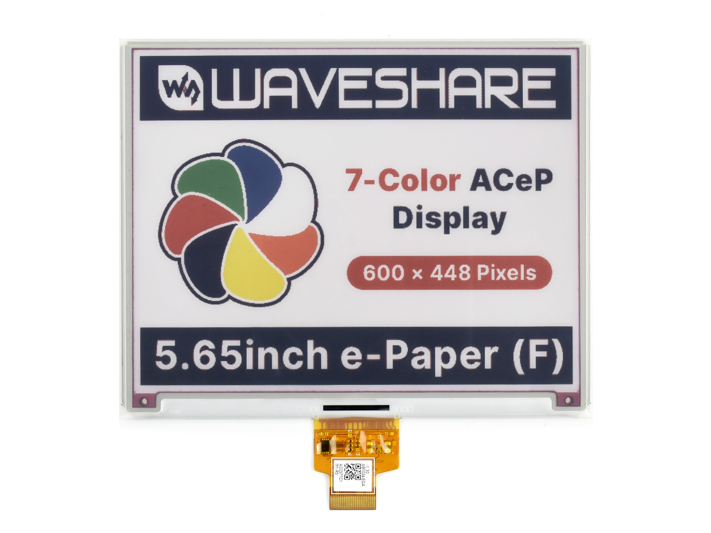 5.65寸彩色电子墨水屏祼屏 7彩色 600×448分辨率 SPI通信接口