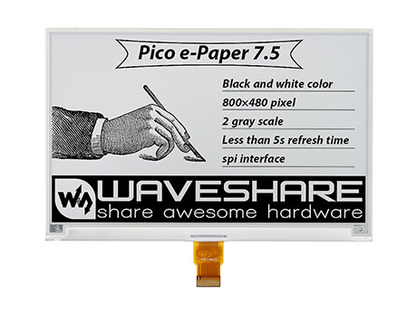 7.5 英寸 LCD Pico 扩展板配置清单
