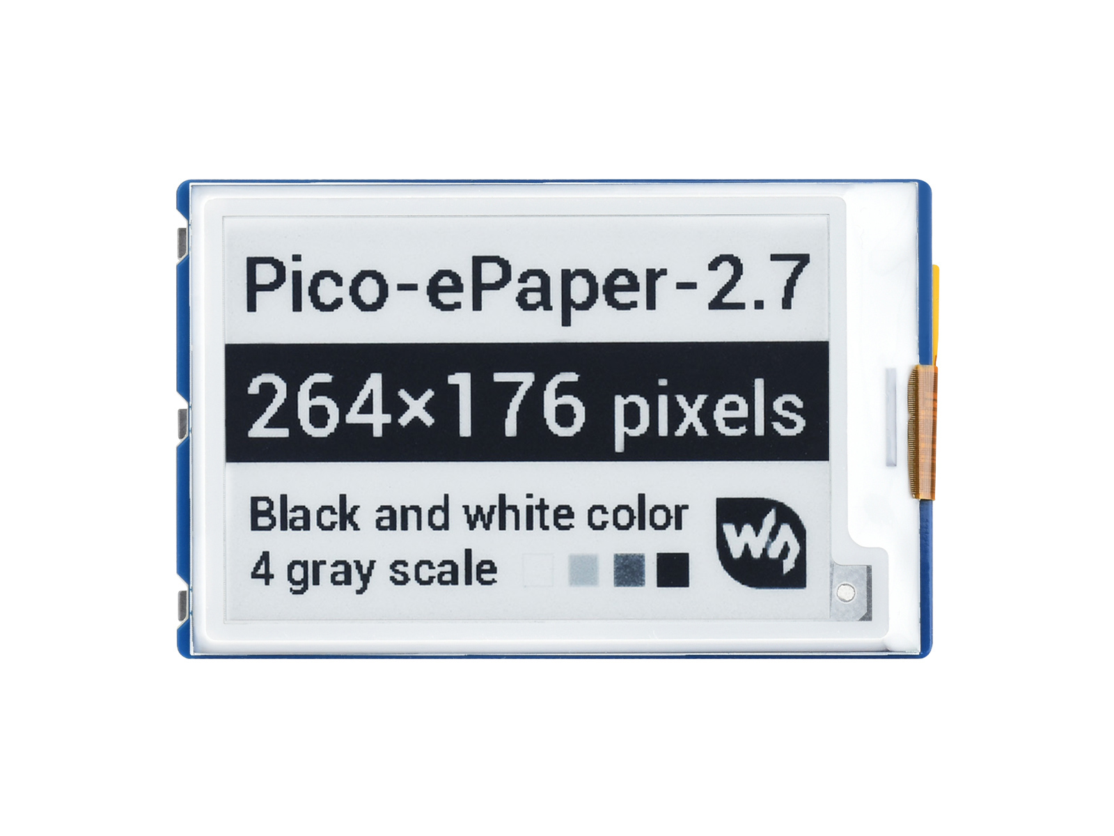 2.7寸电子墨水屏Pico扩展板 e-Paper 264×176分辨率 SPI通信