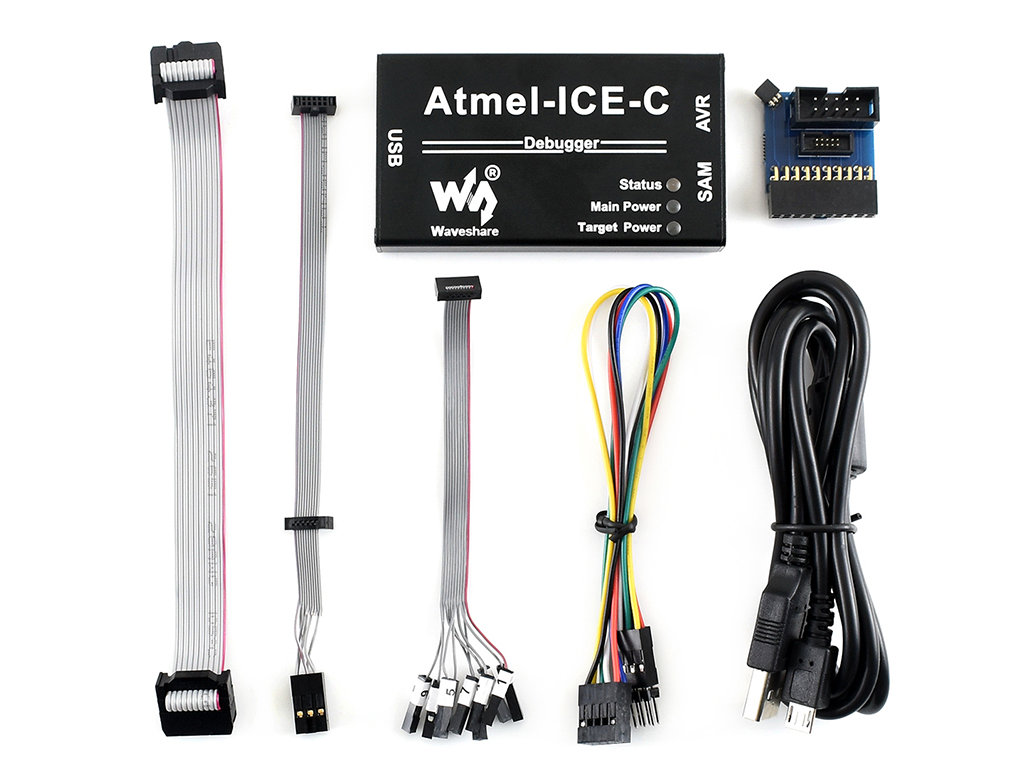 ATMEL-ICE-PCBA 黑色铝合金外壳版本 配件升级版