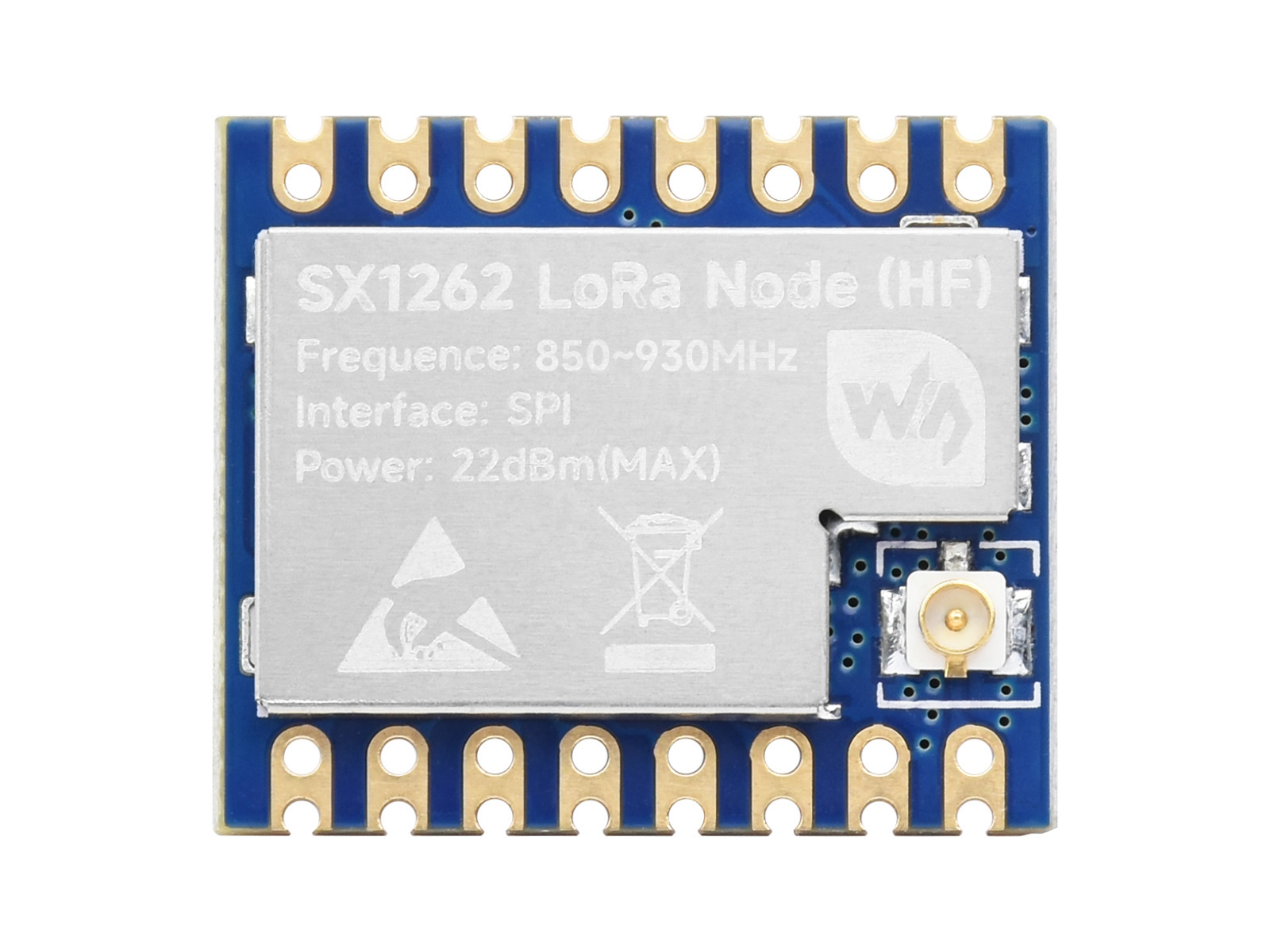 Core1262-HFLoRa模组 远距离通信 SX1262 抗干扰 LoRa 芯片模组 适用于 Sub-GHz HF 频段