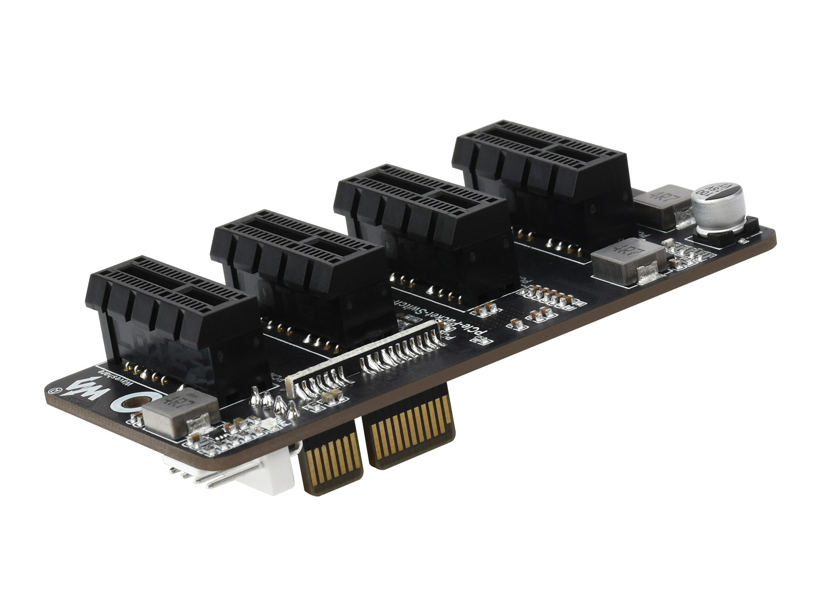 1拖4路PCIe Gen 2 ×1扩展卡 稳定运行免驱动