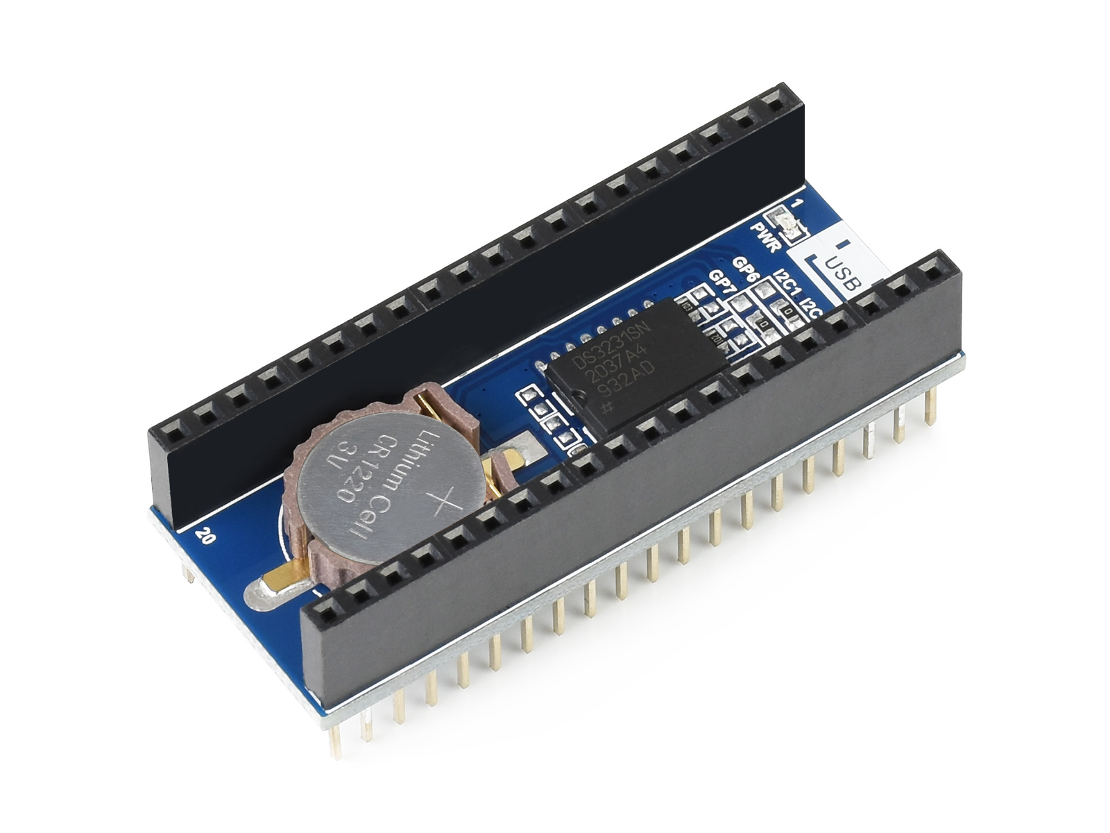 树莓派Pico RTC扩展板 板载高精度DS3231时钟芯片