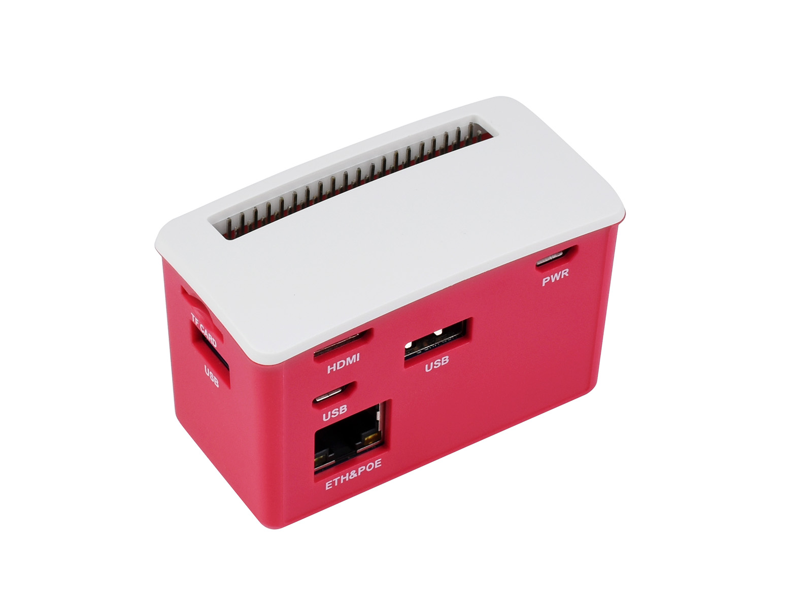 树莓派zero多功能外壳套件 PoE以太网供电3路USB HUB扩展板集线器