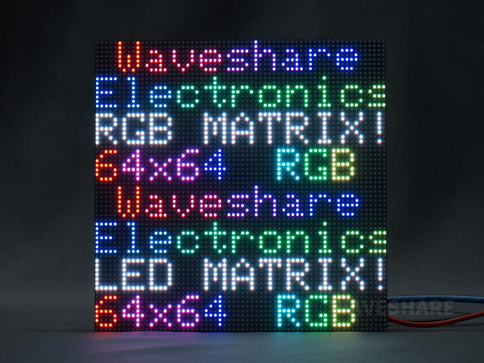 RGB全彩LED点阵3mm间距显示屏64×64亮度可调