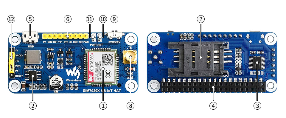 树莓派NB-IoT/Cat-M/GPRS/GNSS扩展板资源简介