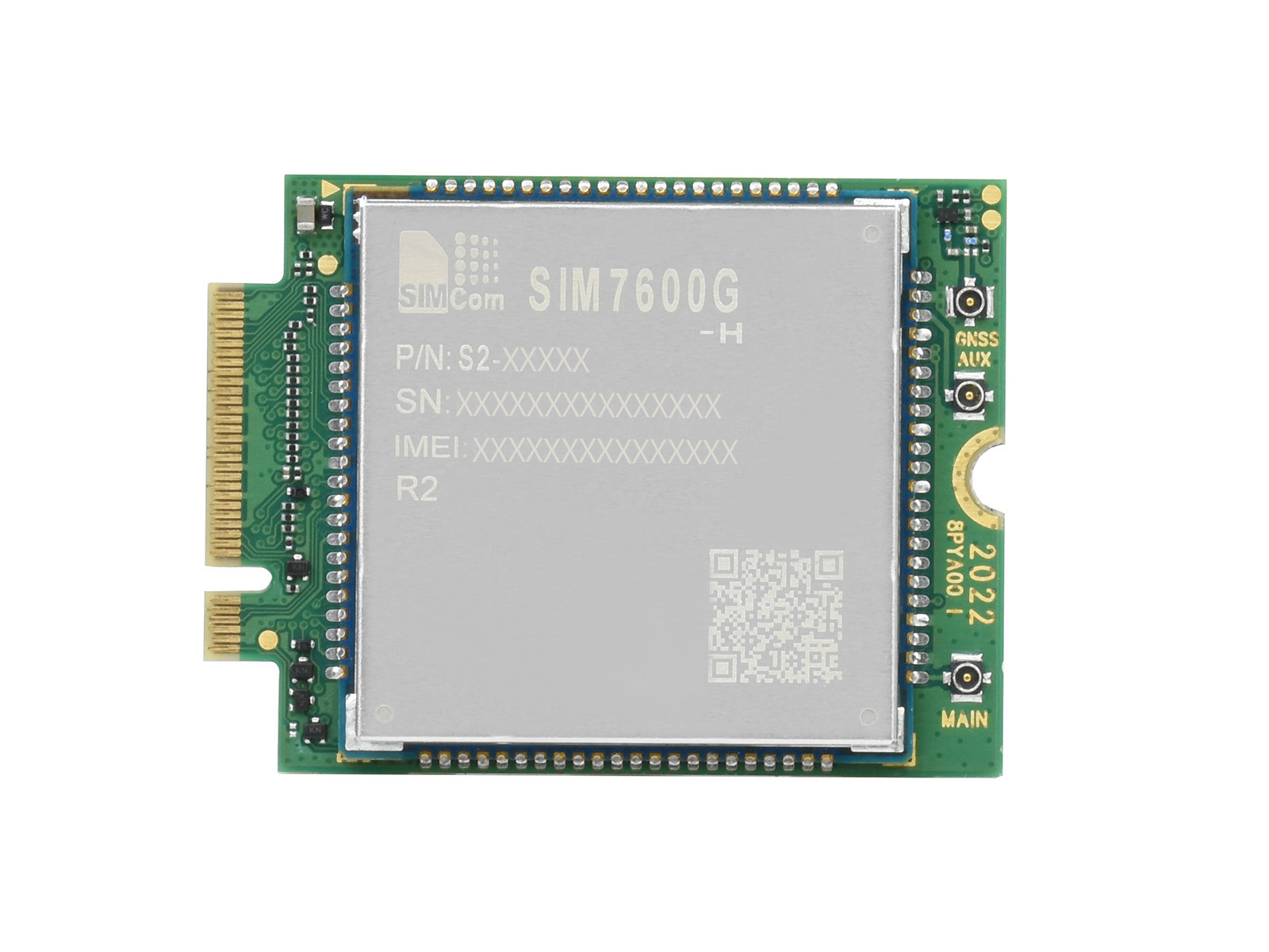 SIMCom原装4G全球通用SIM7600G-H M.2接口GNSS全球定位无线通讯模块LTE Cat-4模组