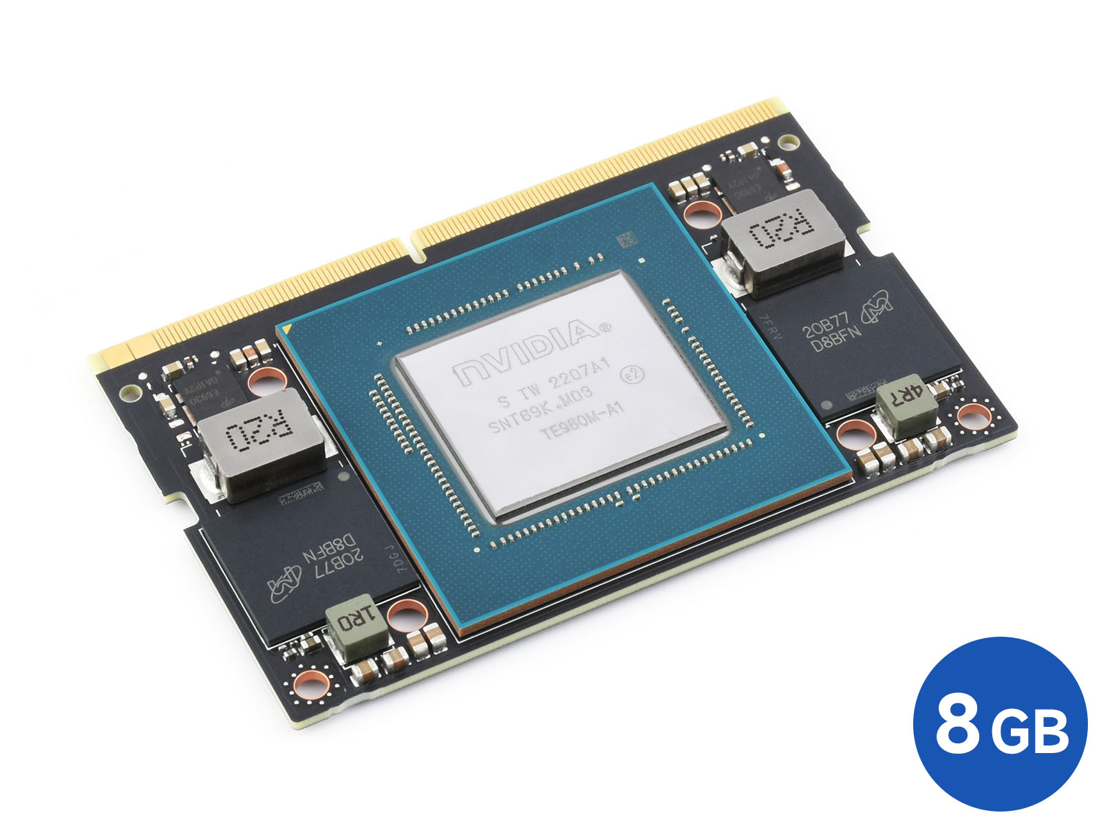 英伟达 NVIDIA Jetson Orin NX AI人工智能开发板 系统级模块(SoM)  8GB显存 Nano般大小