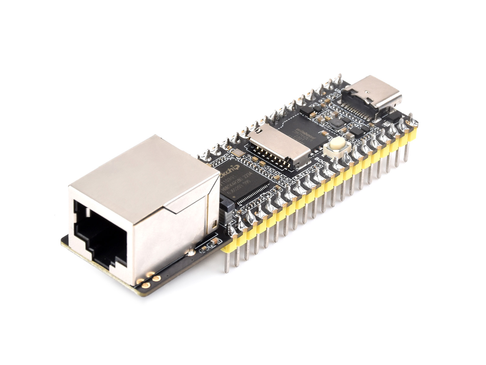 Luckfox Pico Plus 幸狐RV1103微型Linux开发板 集成ARM Cortex-A7/RISC-V MCU/NPU/ISP等处理器 带网口 加焊黄色排针