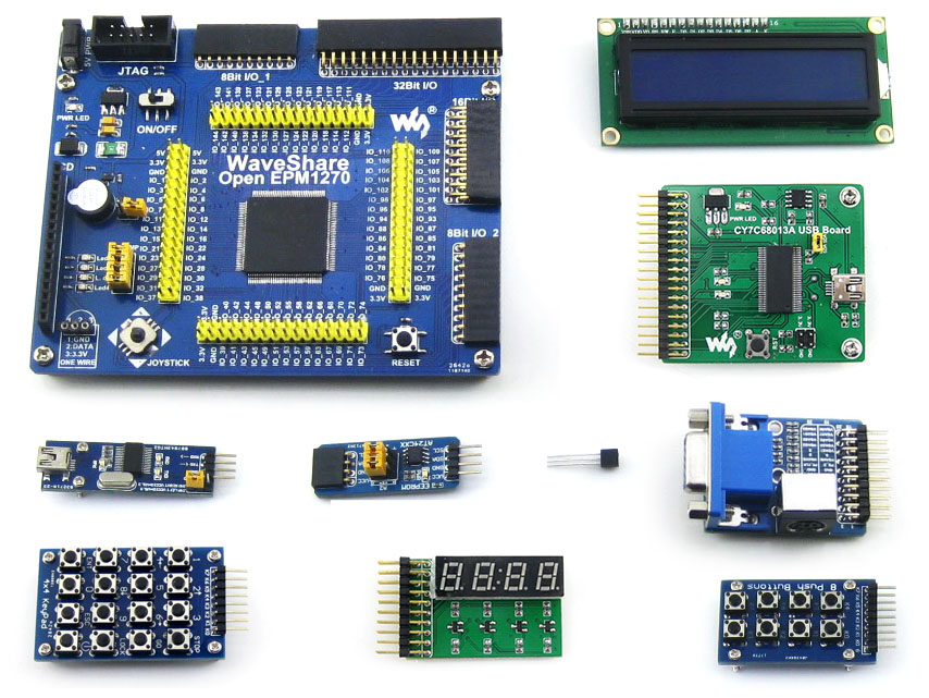 EPM1270开发板 FPGA学习板 套餐B 含8款模块