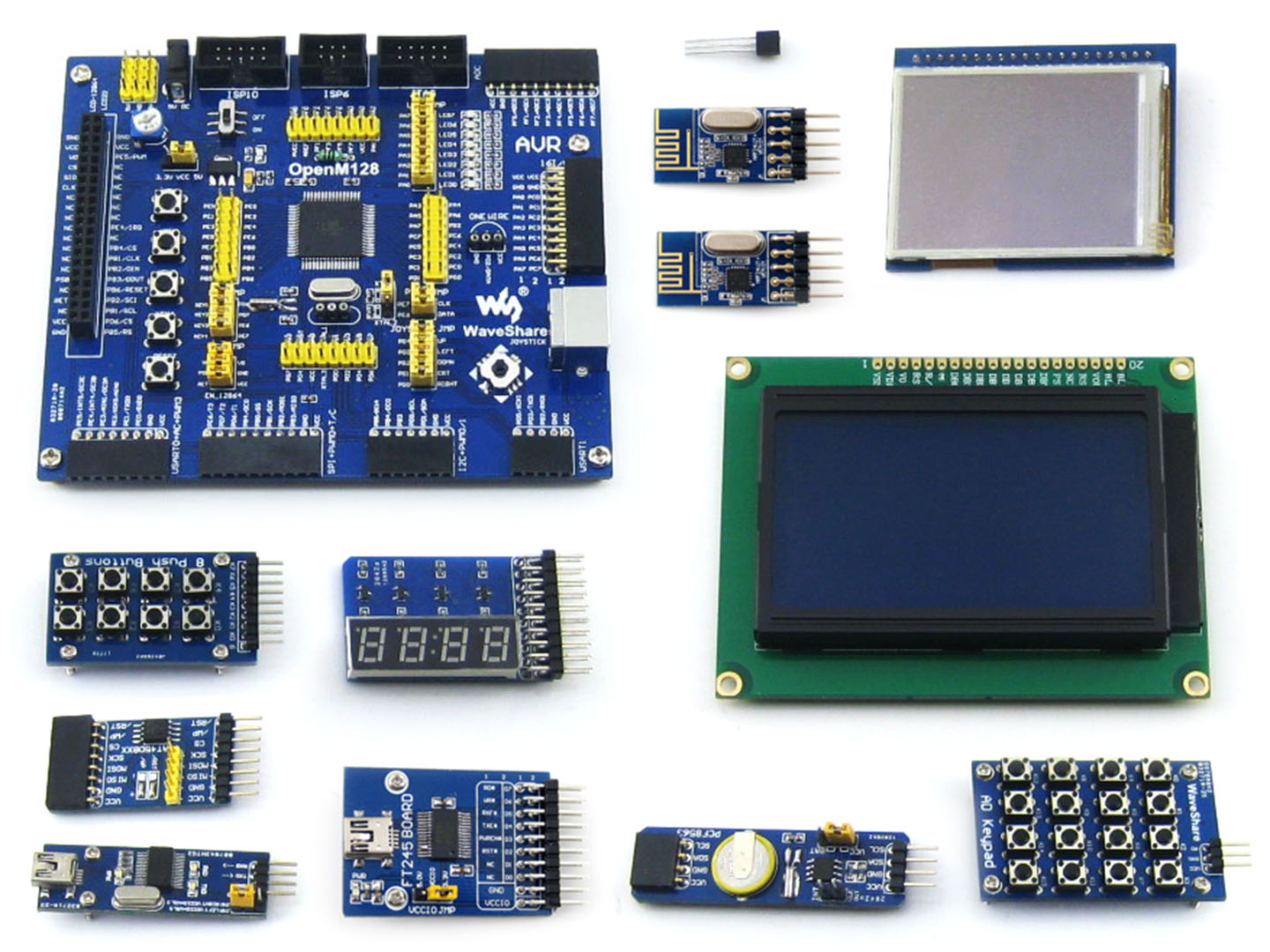 ATmega128开发板 AVR 学习板 套餐B 含11款模块