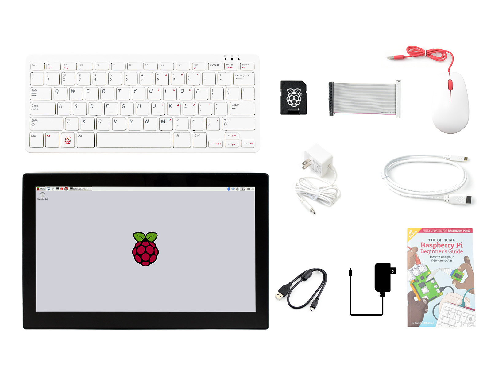 树莓派Raspberry Pi 400键盘型个人电脑 13.3寸触摸屏套餐 (美式)