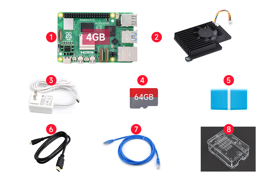 PI5-4GB Starter Kit 配置清单