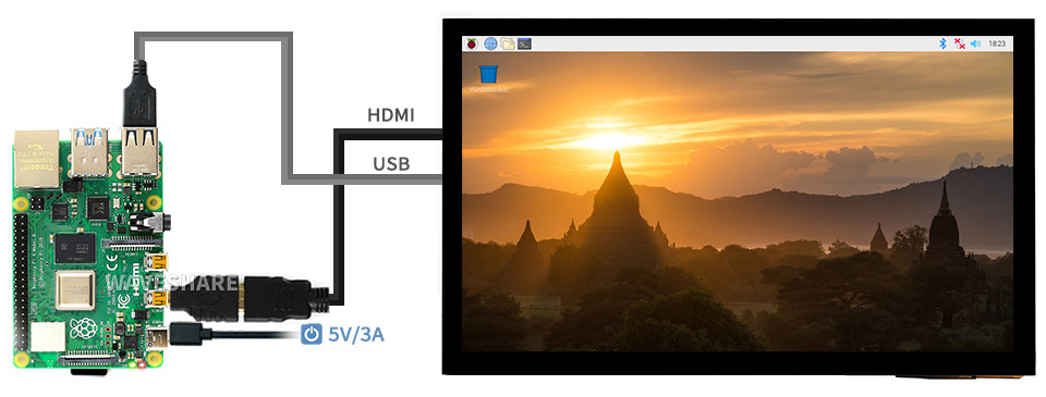 10.1英寸触控屏接入树莓派Raspberry Pi 4