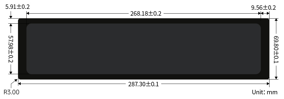 11.9 英寸 DSI 触控屏产品尺寸