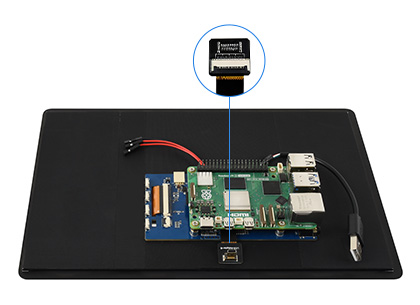 11 英寸触控屏 树莓派安装步骤二 HDMI 转接头连接树莓派 Micro HDMI 接口
