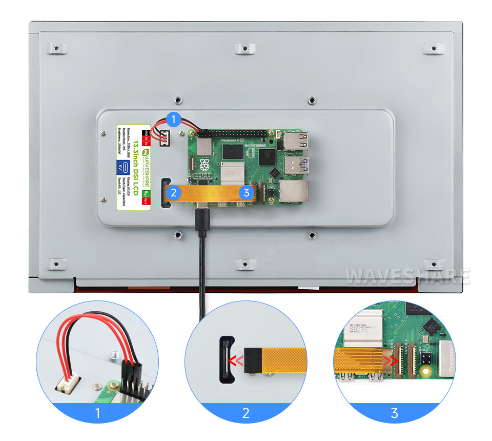 13.3 英寸触控屏接入树莓派