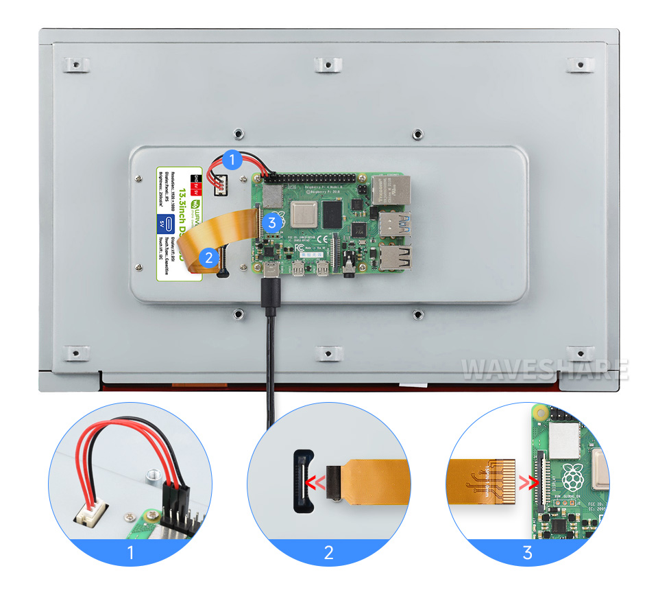 13.3 英寸触控屏接入树莓派