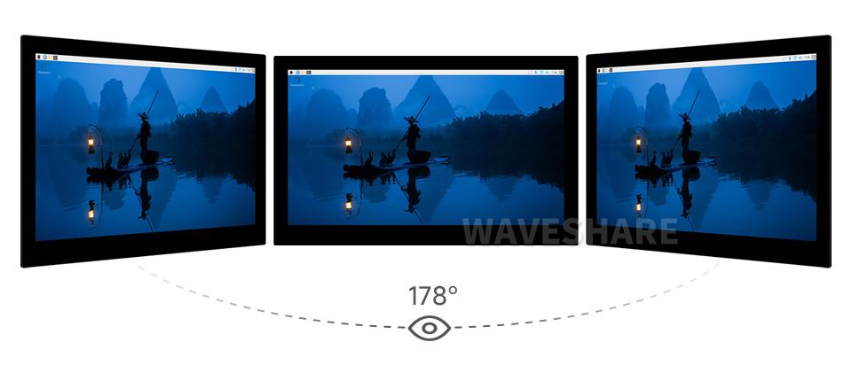13.3 英寸触控屏显示角度