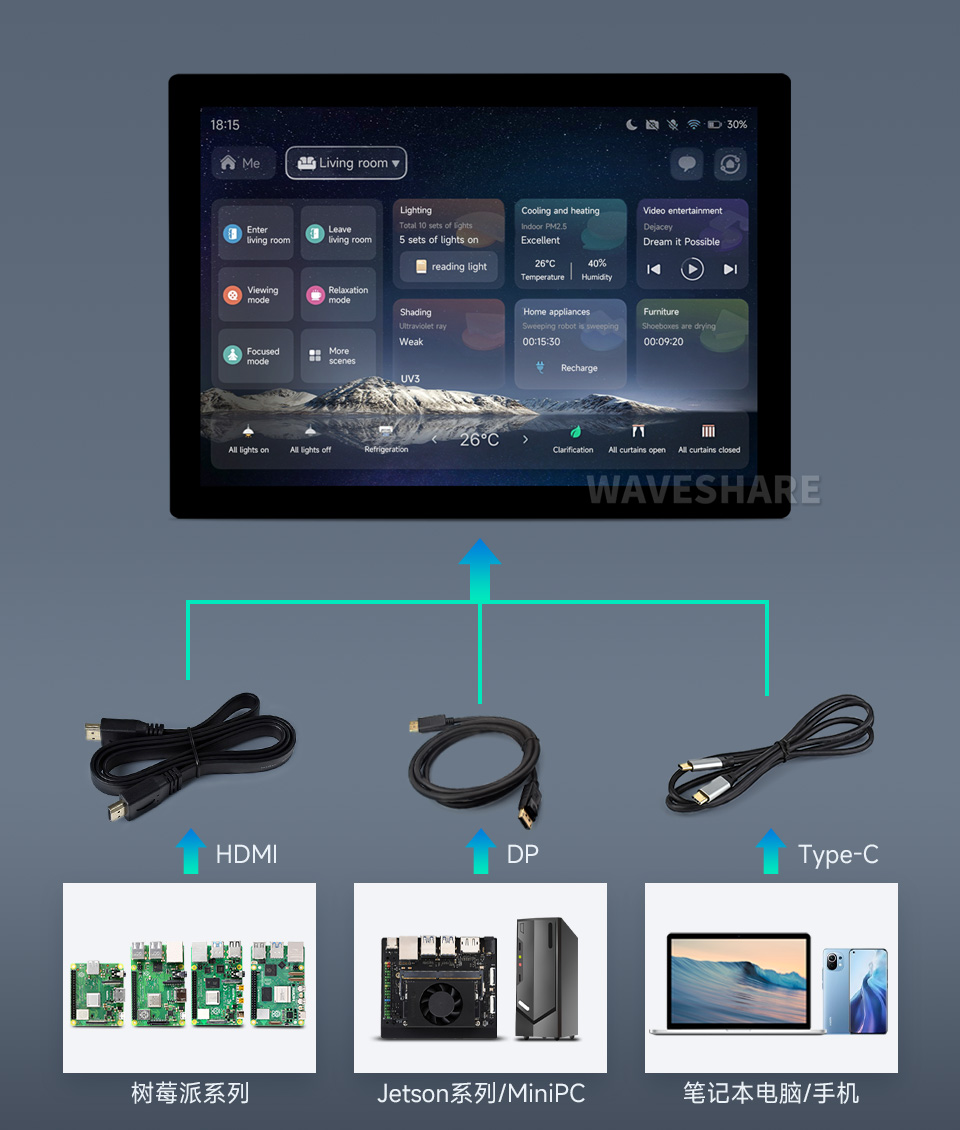 14 英寸高清触控屏显示角度