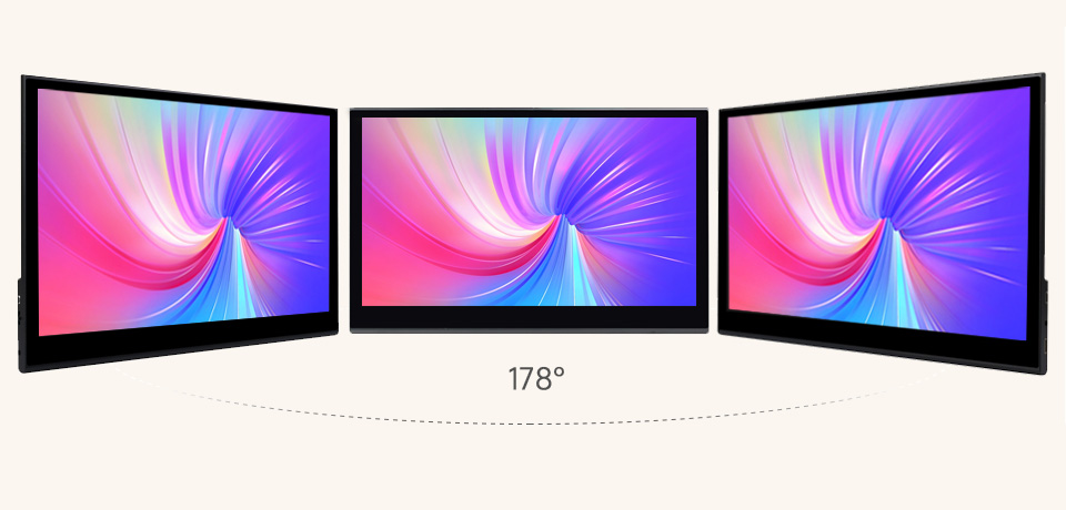 15.6 英寸 QLED 触控屏显示角度