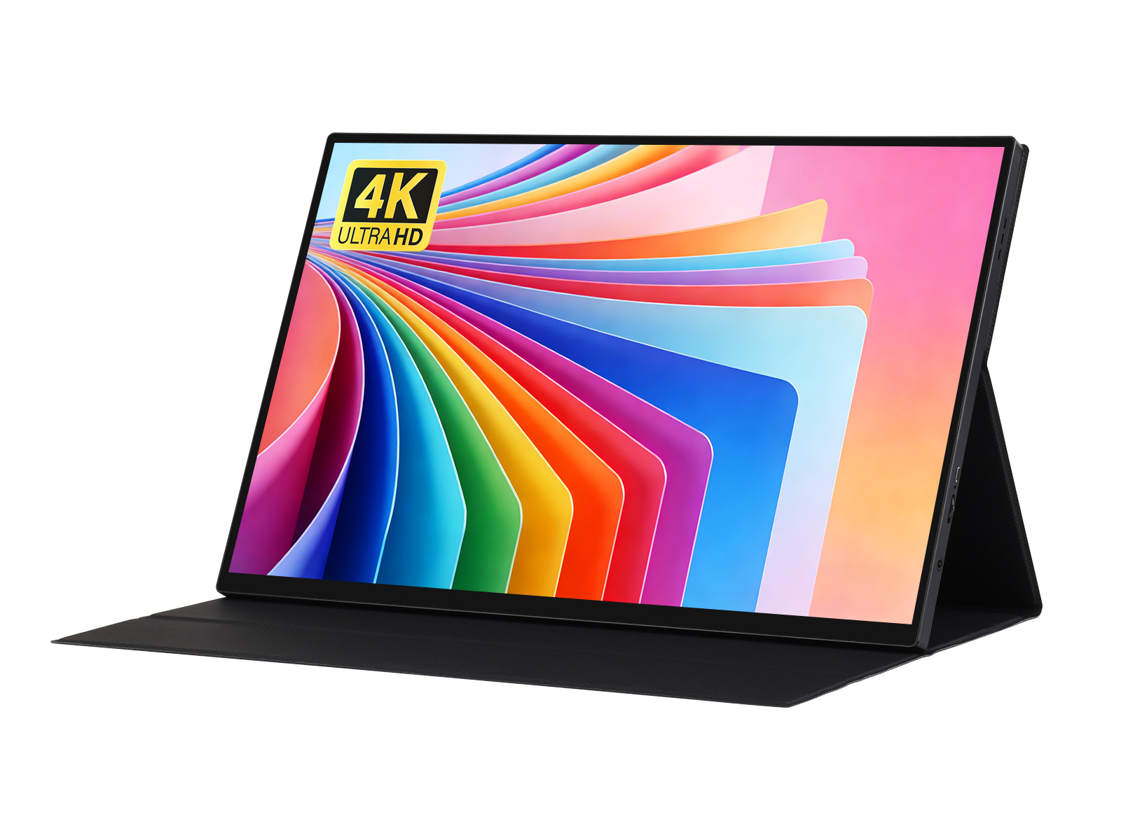 16 英寸 4K 便携式触控屏 3840 × 2400 分辨率 HDR 120Hz 高刷新率 IPS 面板 全贴合工艺 十点电容触摸 带磁吸保护套