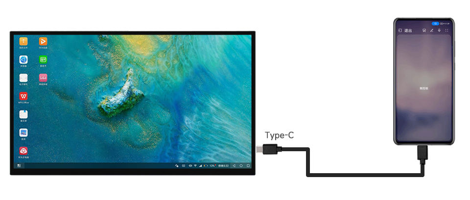 18.5 英寸便携式显示器接入接入手机