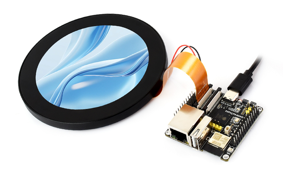 4 英寸圆形触控屏接入 ESP32-P4-NANO