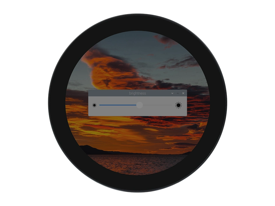 4 英寸圆形触控屏背光亮度可通过软件调节