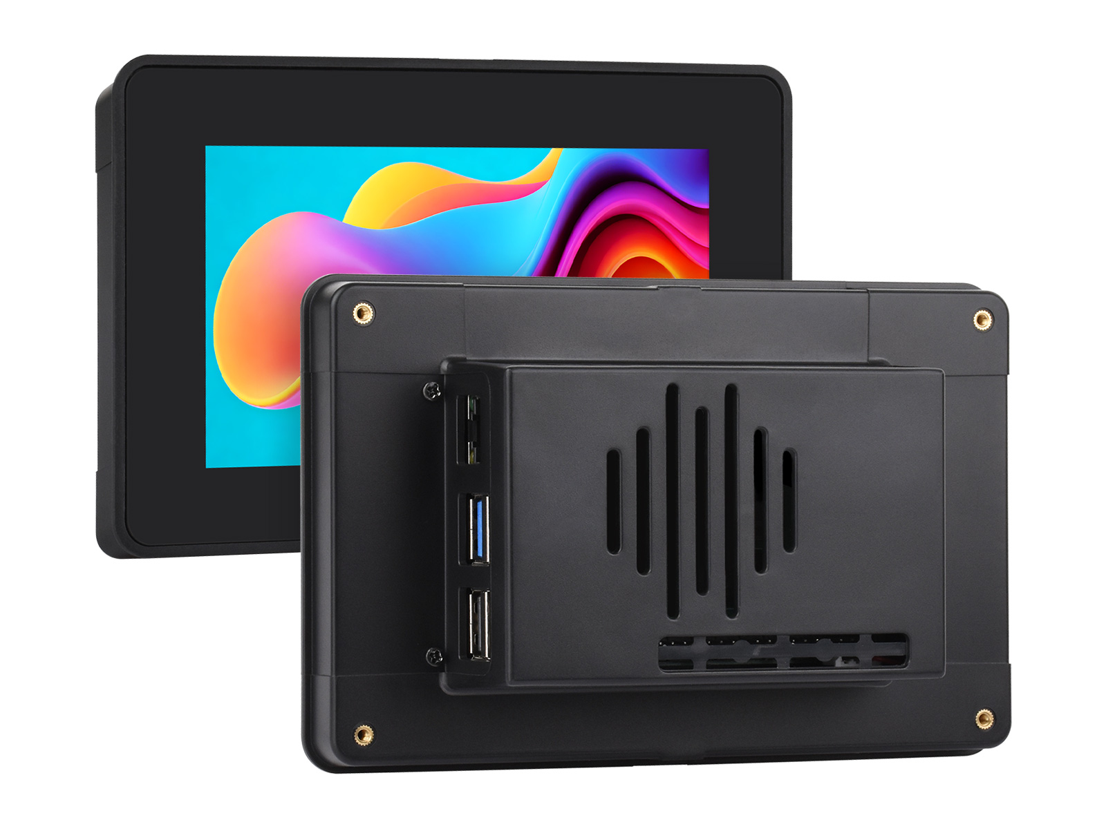 5 寸 DSI 电容触控屏 720×1280 像素 IPS 面板 支持五点触摸 全贴合工艺 钢化玻璃面板 带外壳版