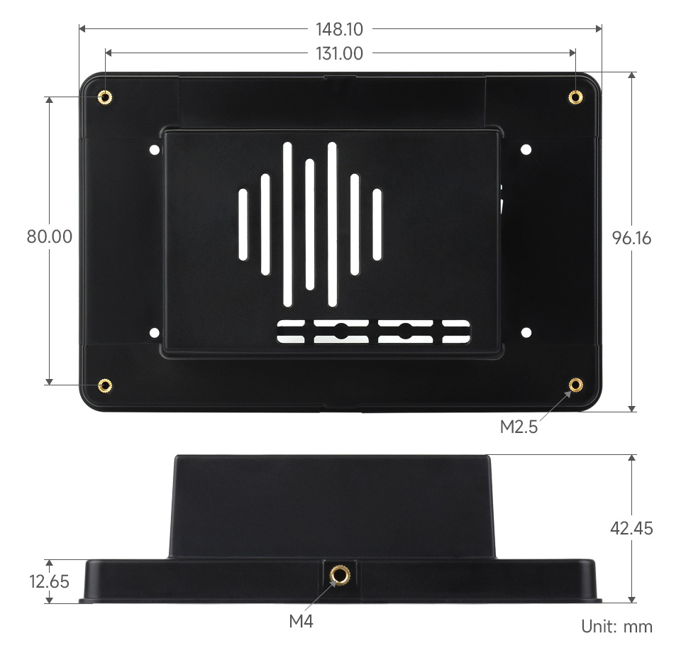 5 英寸 DSI 显示屏/触控屏产品尺寸