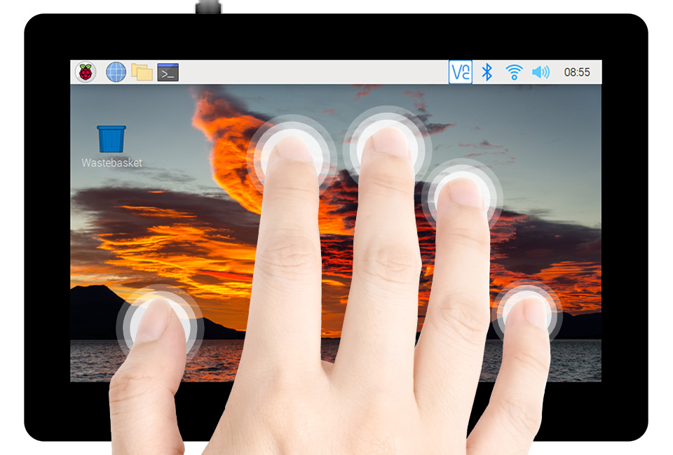 5 英寸 DSI 触控屏电容式五点触摸