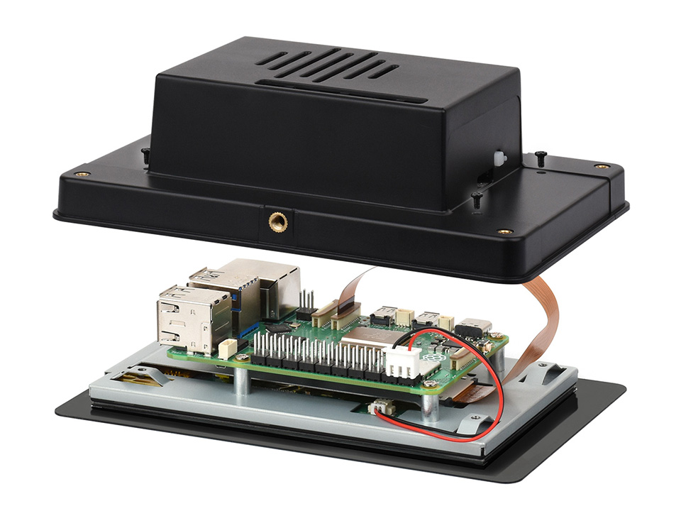 树莓派原装 5 英寸触控屏安装演示