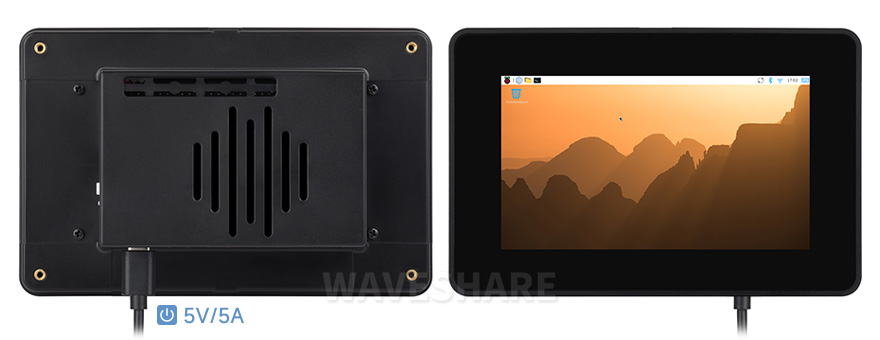 树莓派原装 5 英寸触控屏设备连接图示