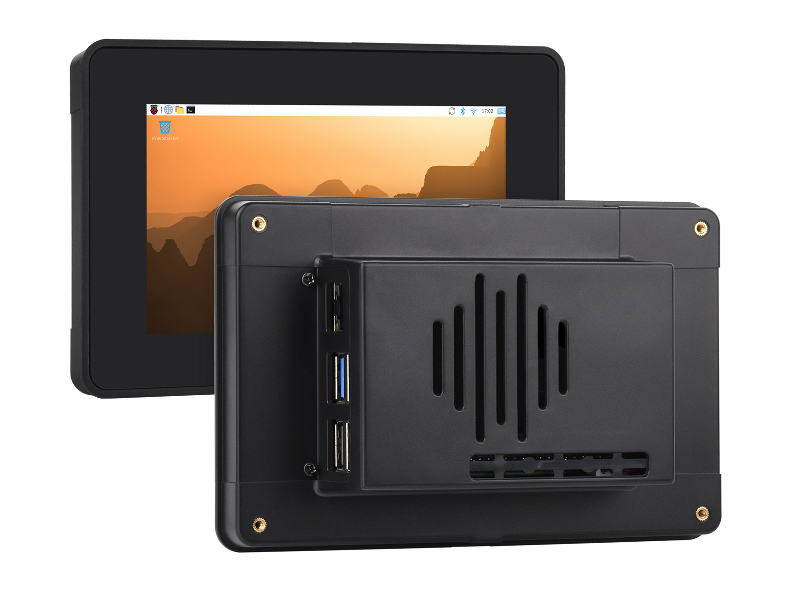 树莓派官方 5 寸电容触控显示屏 2 代 720 × 1280 像素 五点触摸 DSI 接口 IPS 显示屏 带外壳版