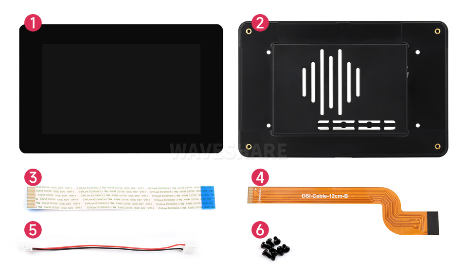 树莓派原装 5 英寸触控屏配置清单