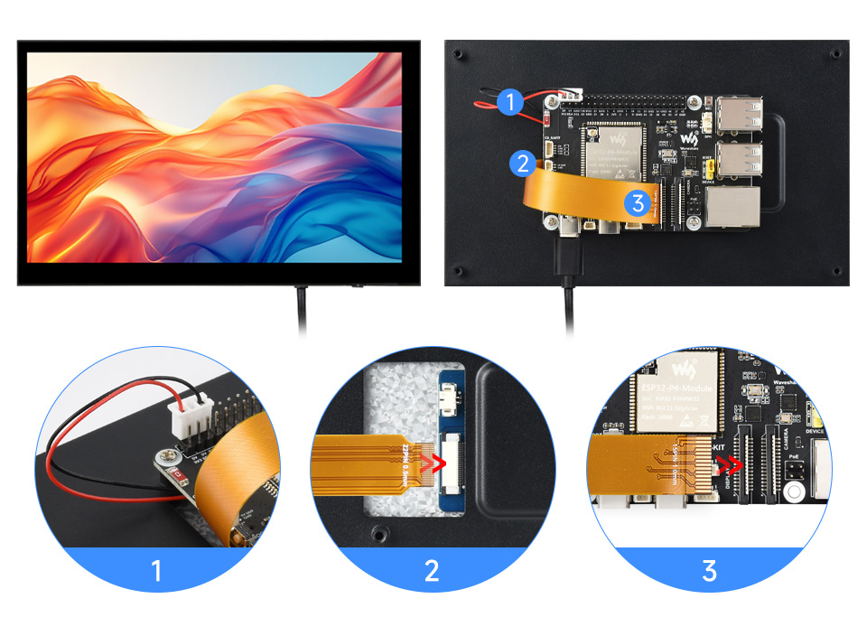 7 英寸 DSI 触控屏接入ESP32-P4-NANO