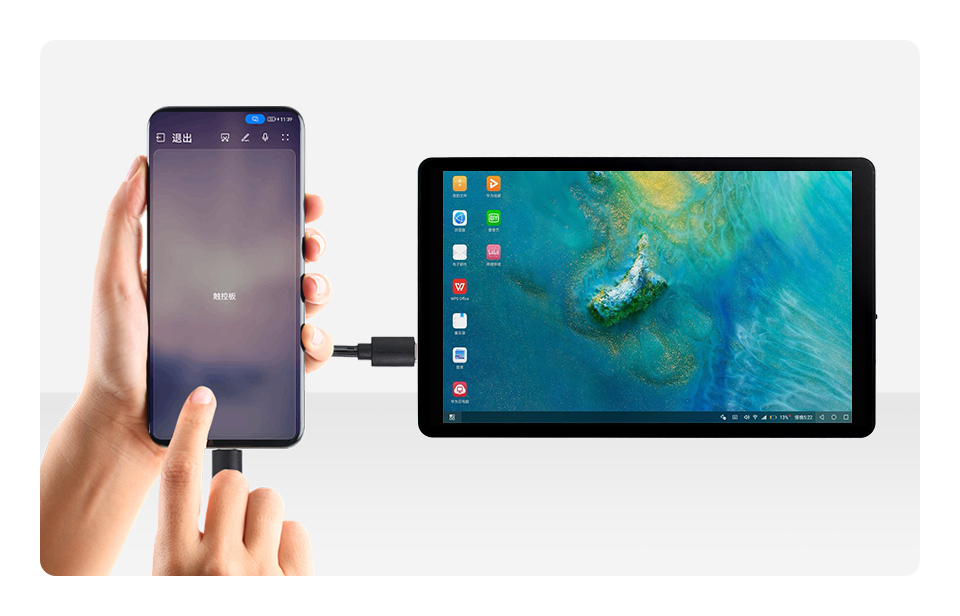 8 英寸高色域触摸显示器支持手机连线投屏
