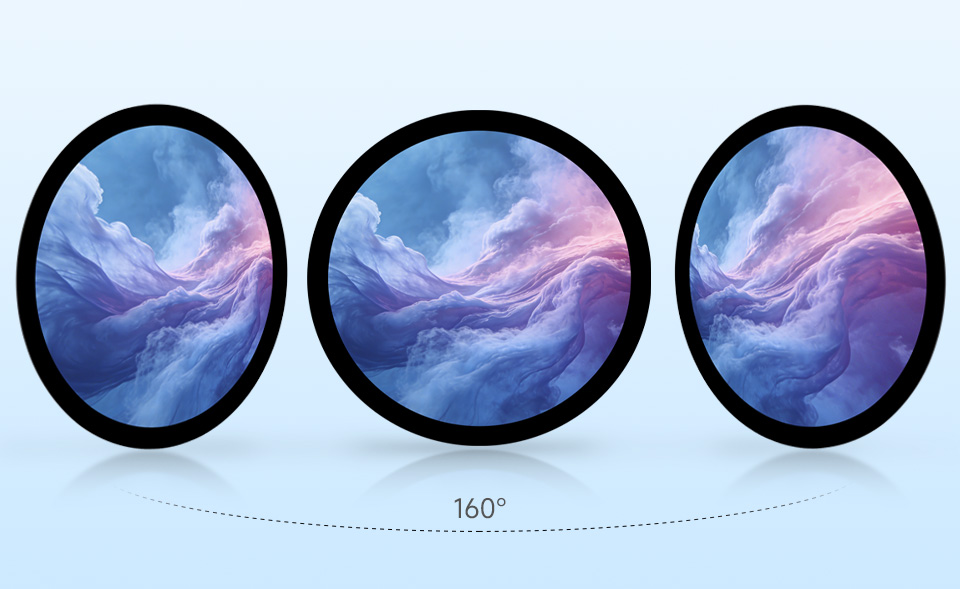 7 英寸圆形触控屏可视角度