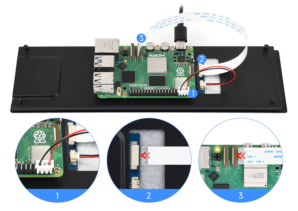 8.8 英寸 DSI 触控屏接入树莓派 5