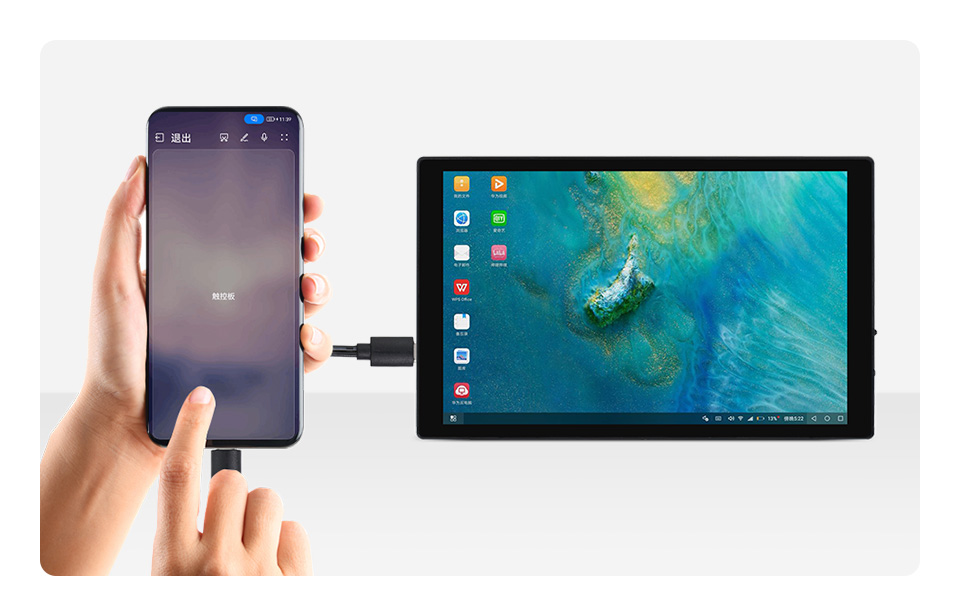 8 英寸高色域触摸显示器支持手机连线投屏