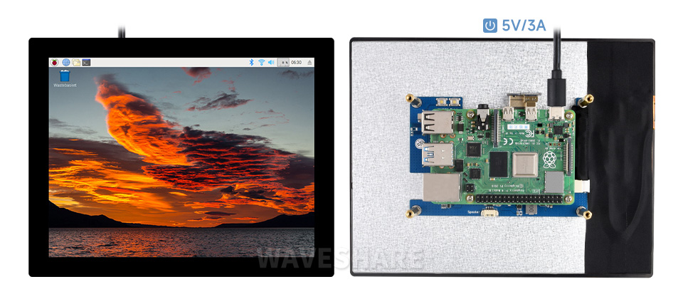 8 英寸触控屏接入树莓派 4B